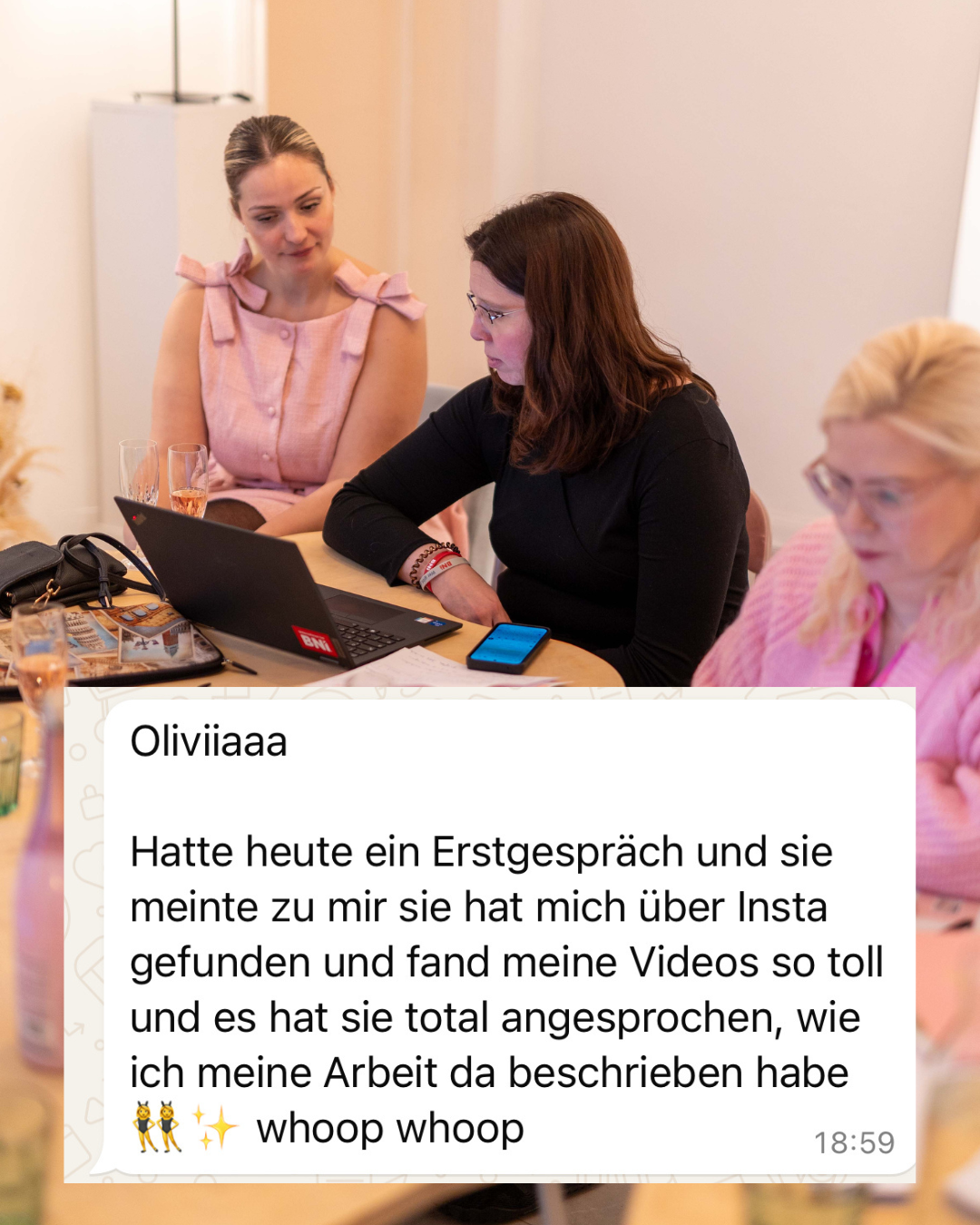 Feedbacl_laura_MMM+Bild+webseite Kundenfeedback Marketing Me Monday Olivia Lydia Helbig